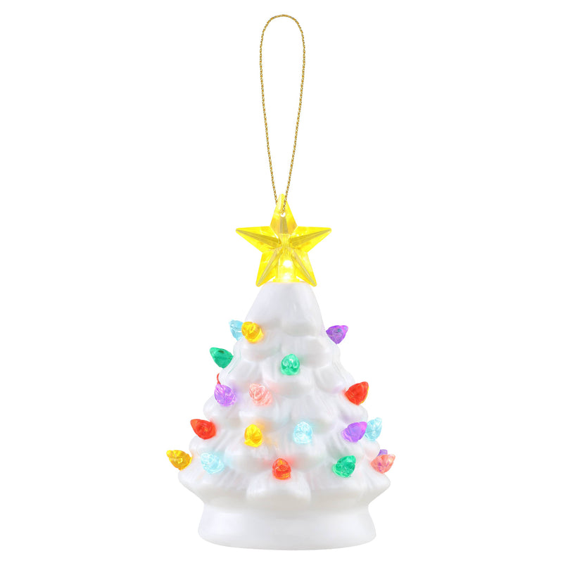 5" Nostalgic Tree Ornament - White