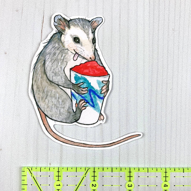 Opossum Water Ice Sticker