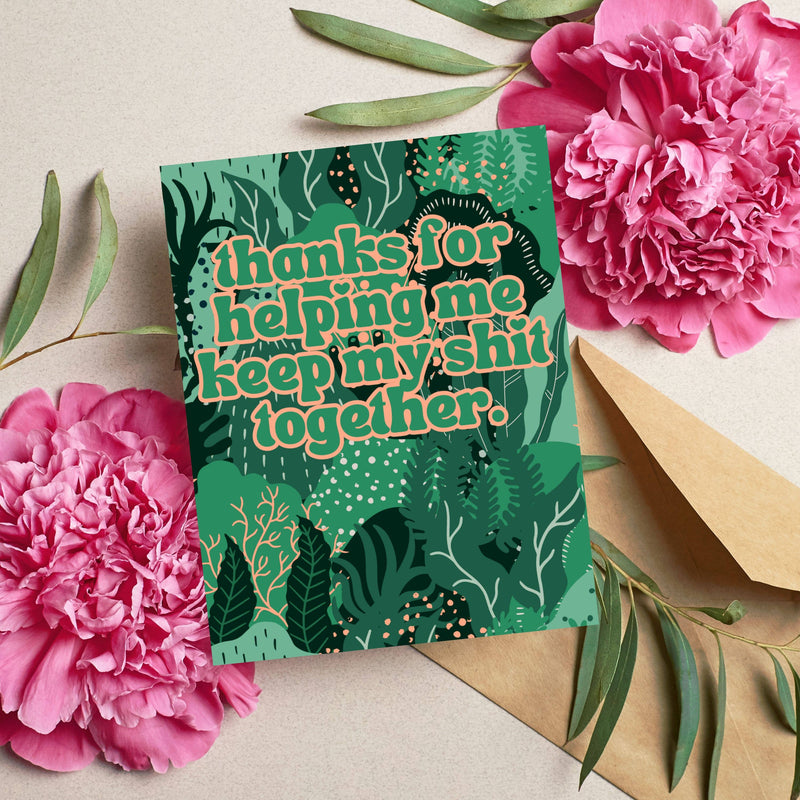 Thank You For Helping Me Card