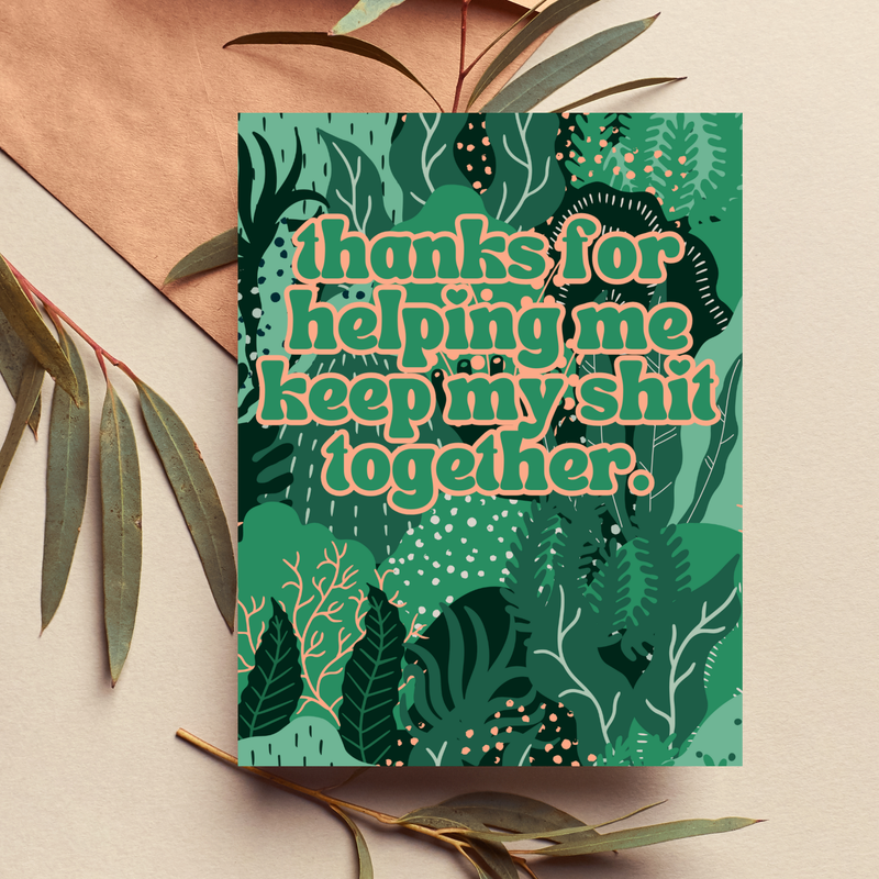 Thank You For Helping Me Card