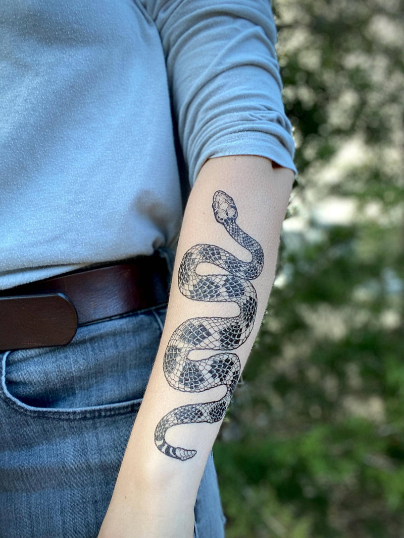 Rattlesnake Temporary Tattoo
