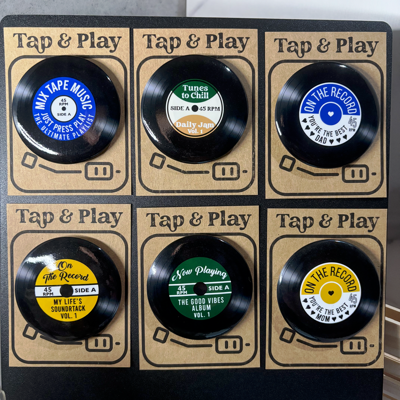 Tap and Play Scannable Record Magnet