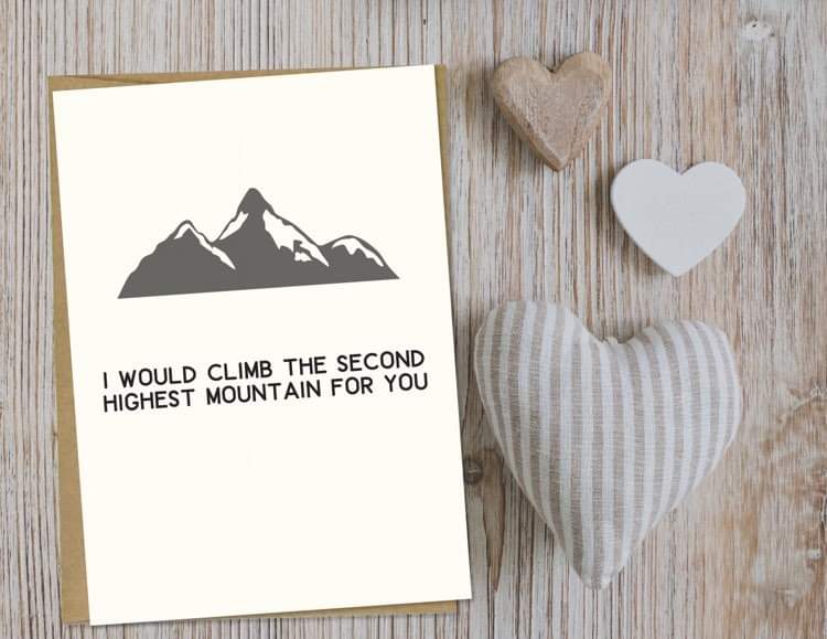 Climb the Second Highest Mountain Card