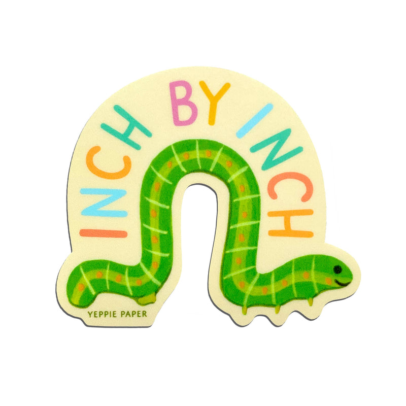 Inch by Inch Worm Sticker