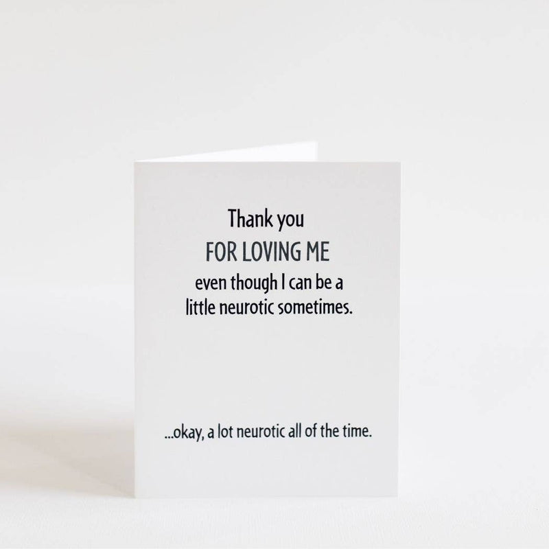 A Little Neurotic Greeting Card