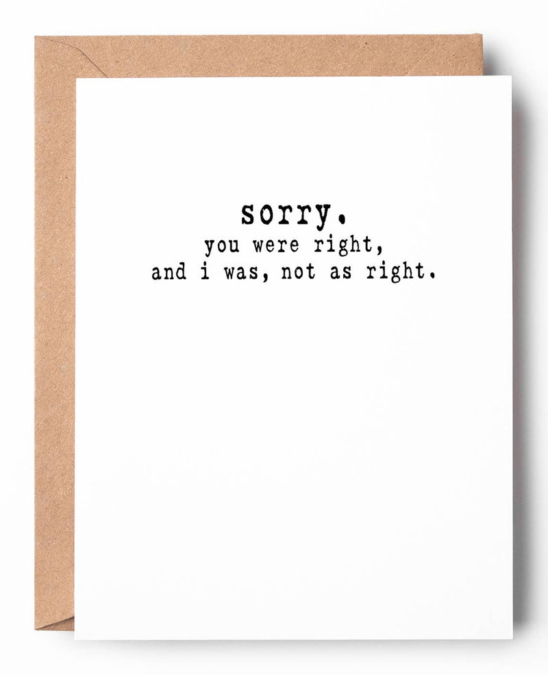 Not As Right Funny Letterpress I&