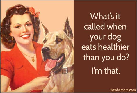 The Dog Eats Healthier Than Me Magnet