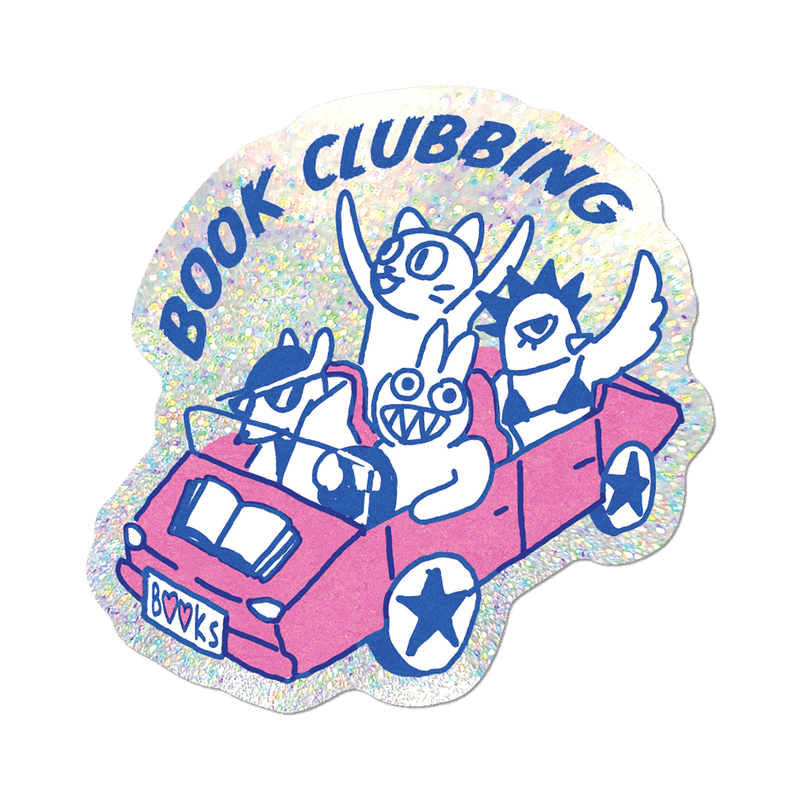 Book Clubbing Sticker