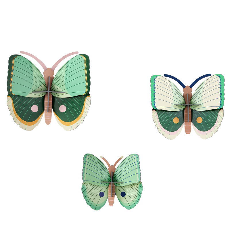 Fern Striped Butterflies (Set of 3)