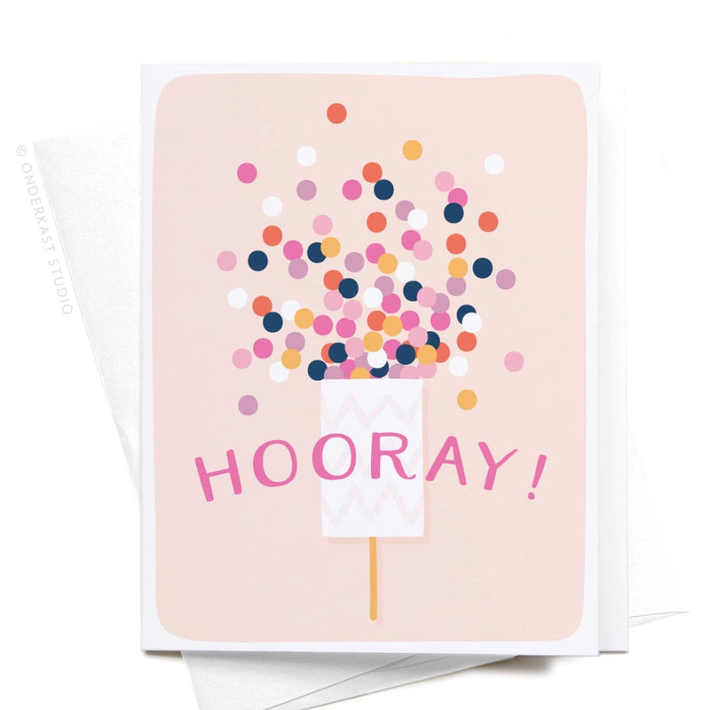 Hooray Confetti Popper Card