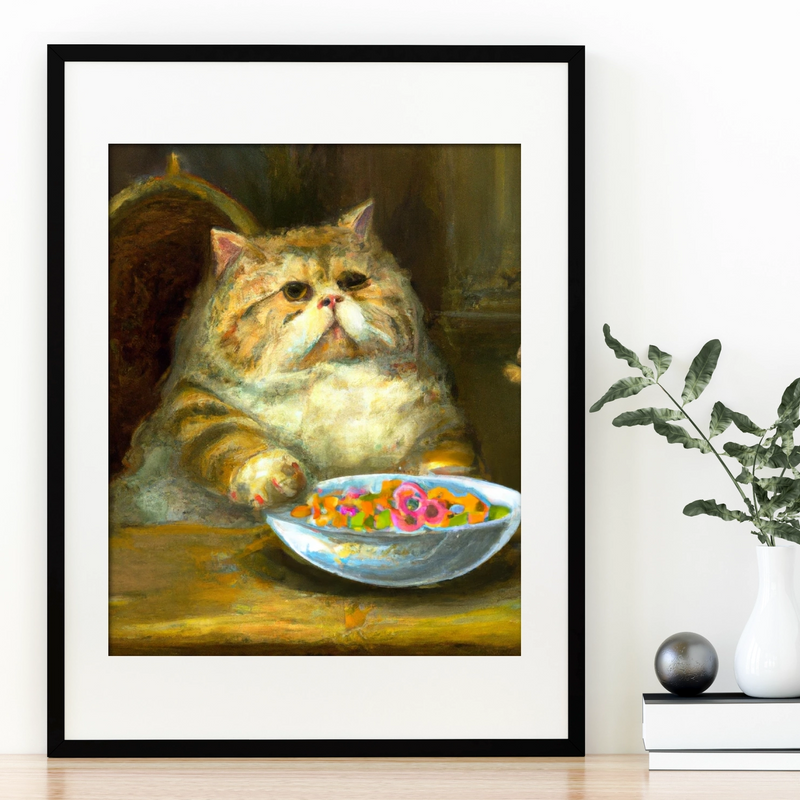 Fruit Loops Renaissance Cat Art Print