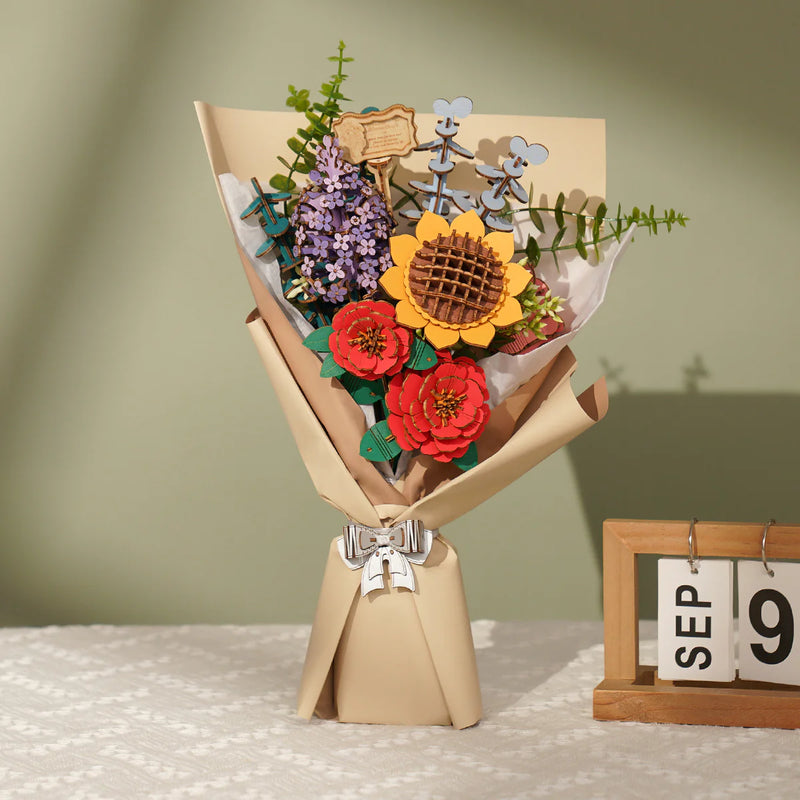 DIY Full Wooden Flower Bouquet