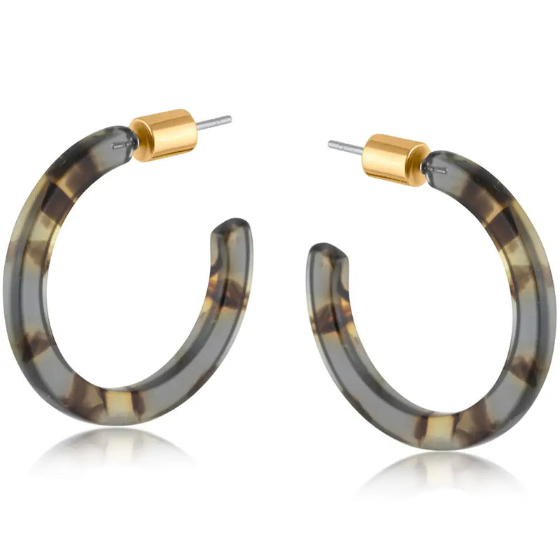 Ilona Resin Hoop Earrings