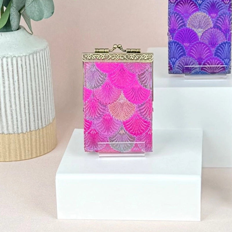 Small Shell Brocade RFID Card Holder