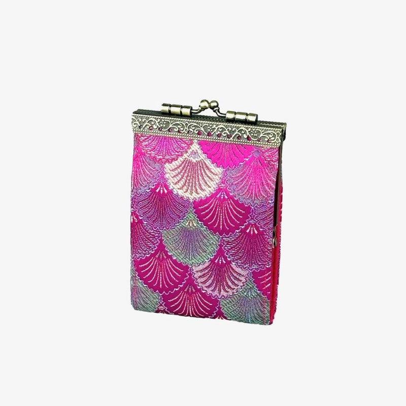 Small Shell Brocade RFID Card Holder