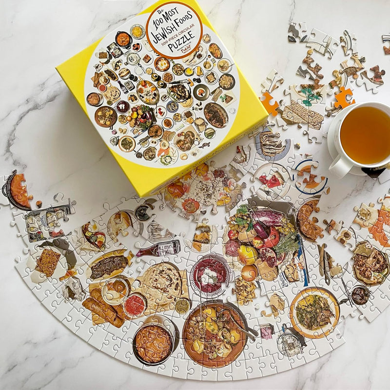 The 100 Most Jewish Foods - 500 Piece Circular Puzzle
