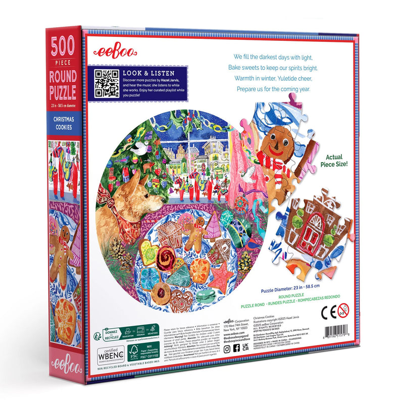 Christmas Cookies 500 Piece Round Puzzle