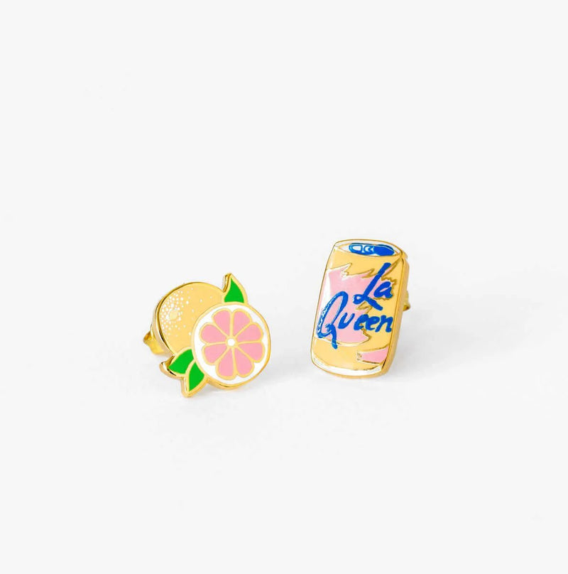 LaQueen & Grapefruit Stud Earrings