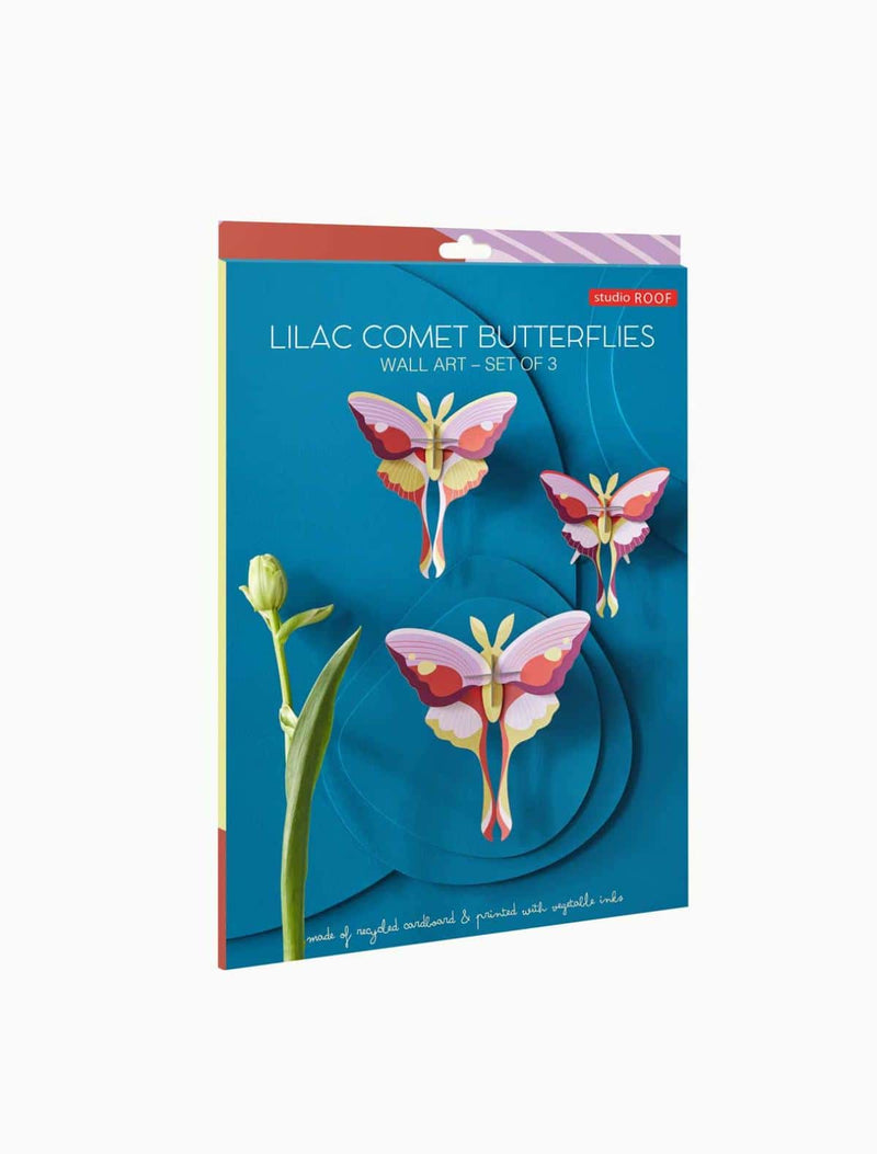 Lilac Comet Butterflies (Set of 3)