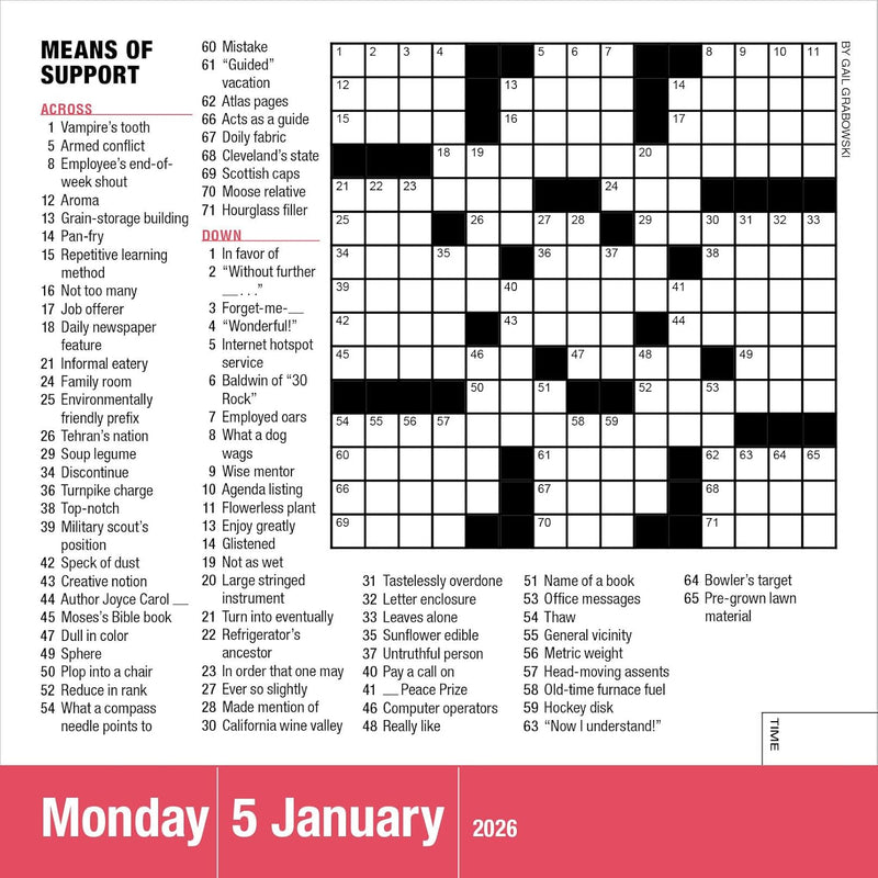 Mensa 10-Minute Crossword Puzzles Page-A-Day® Calendar 2026