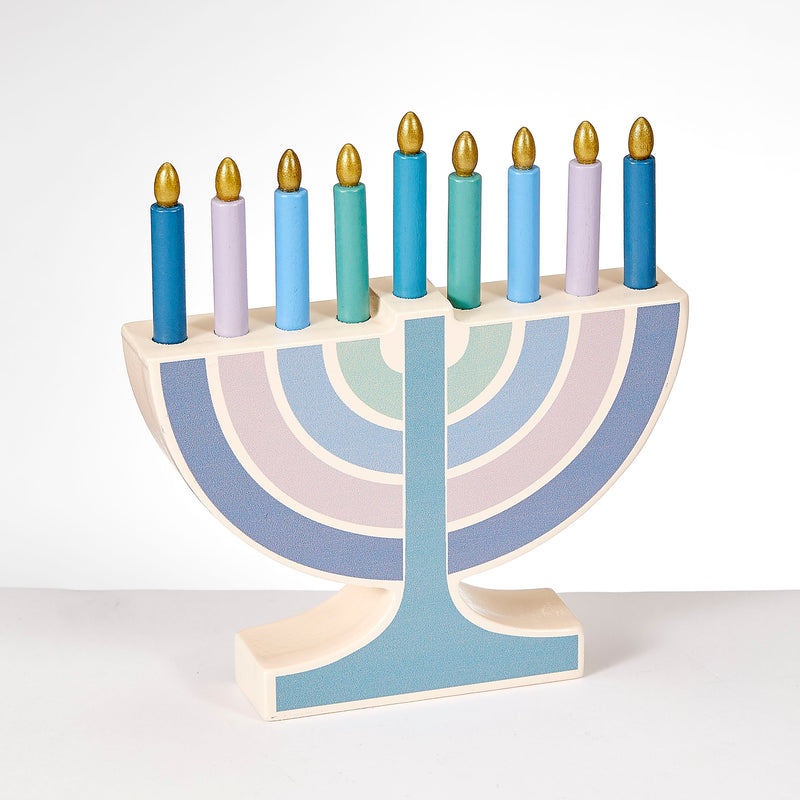 My Mini Wooden Menorah Set