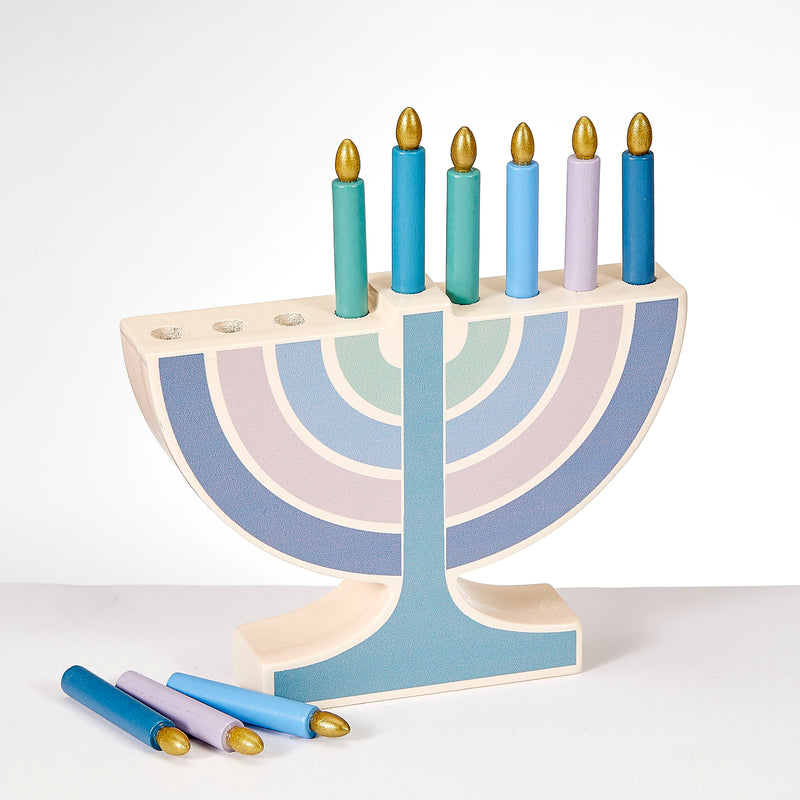 My Mini Wooden Menorah Set