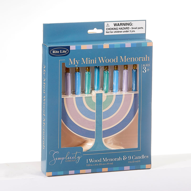 My Mini Wooden Menorah Set