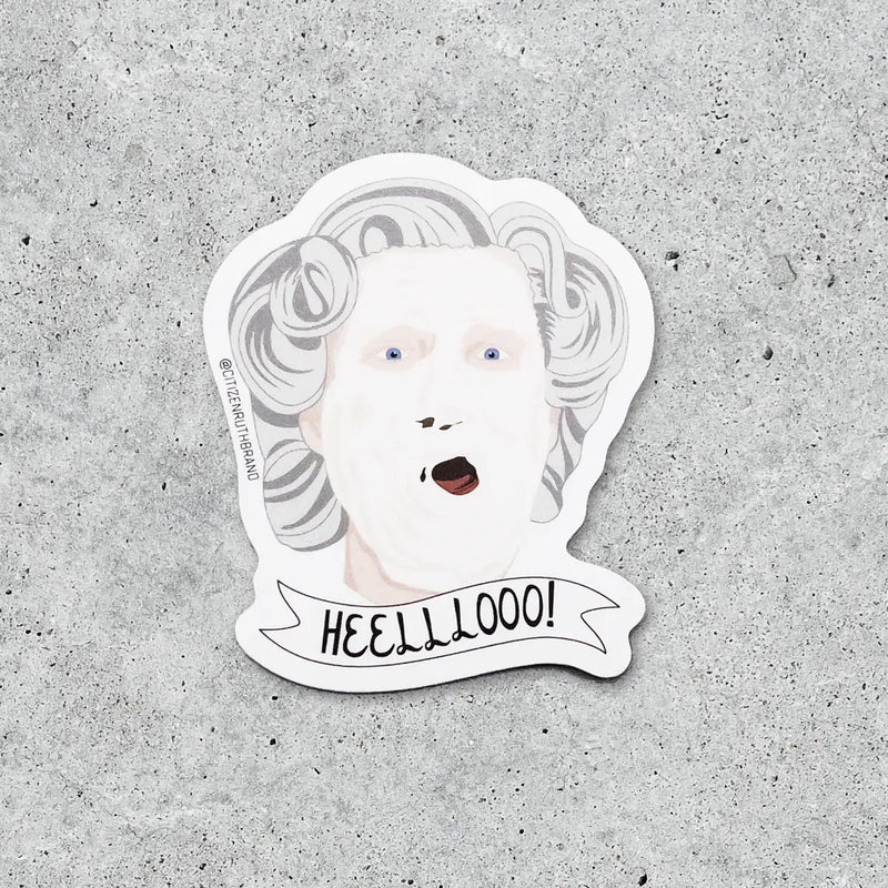 Mrs. Doubtfire Hello Sticker