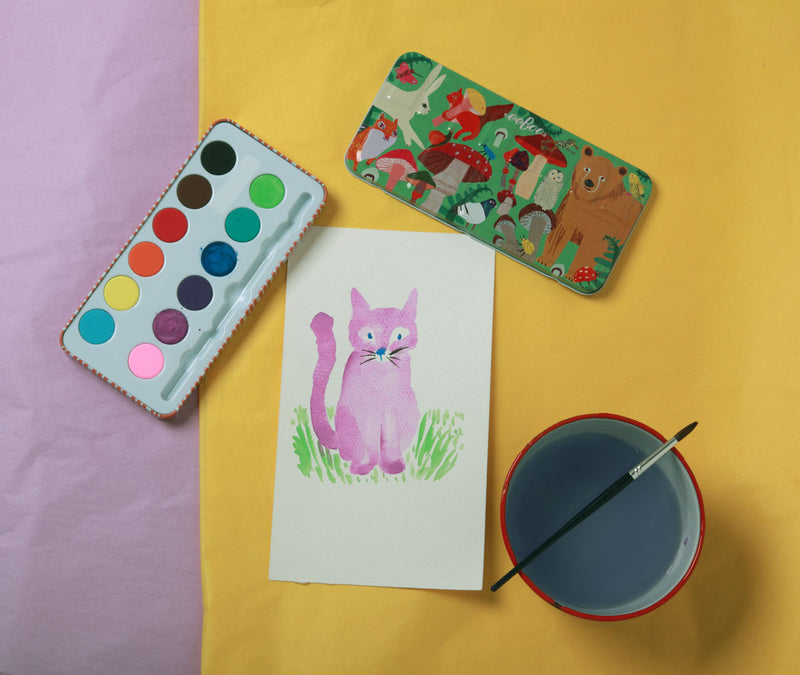 Watercolor Tin w/ Brush