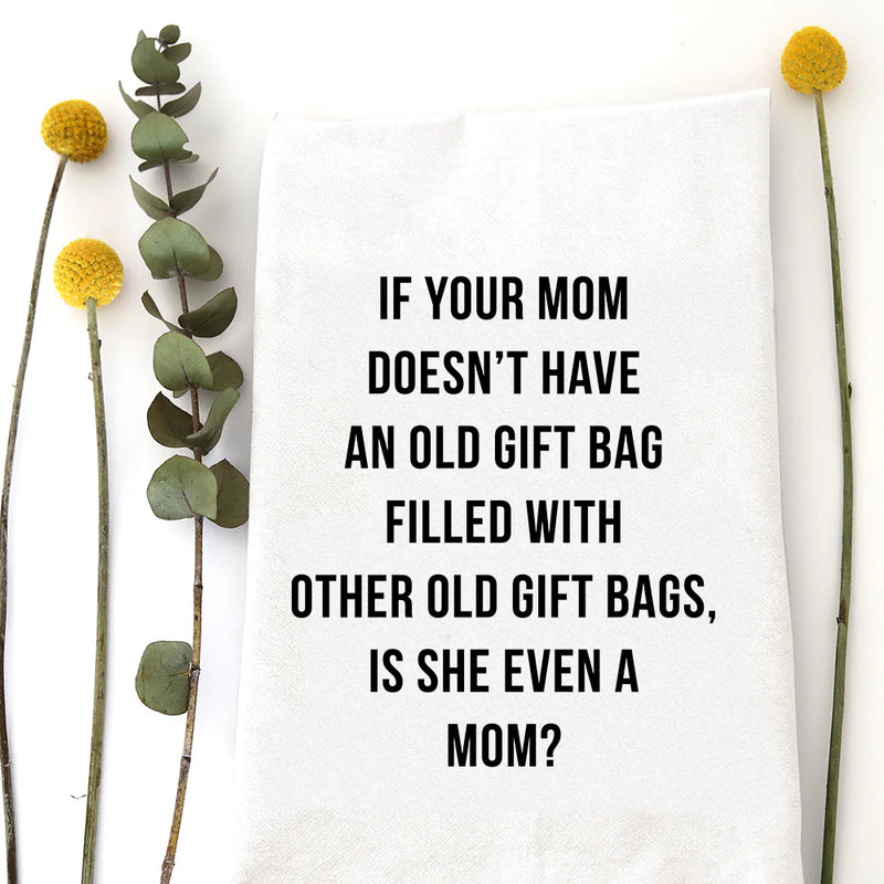 Old Gift Bags Dish Towel