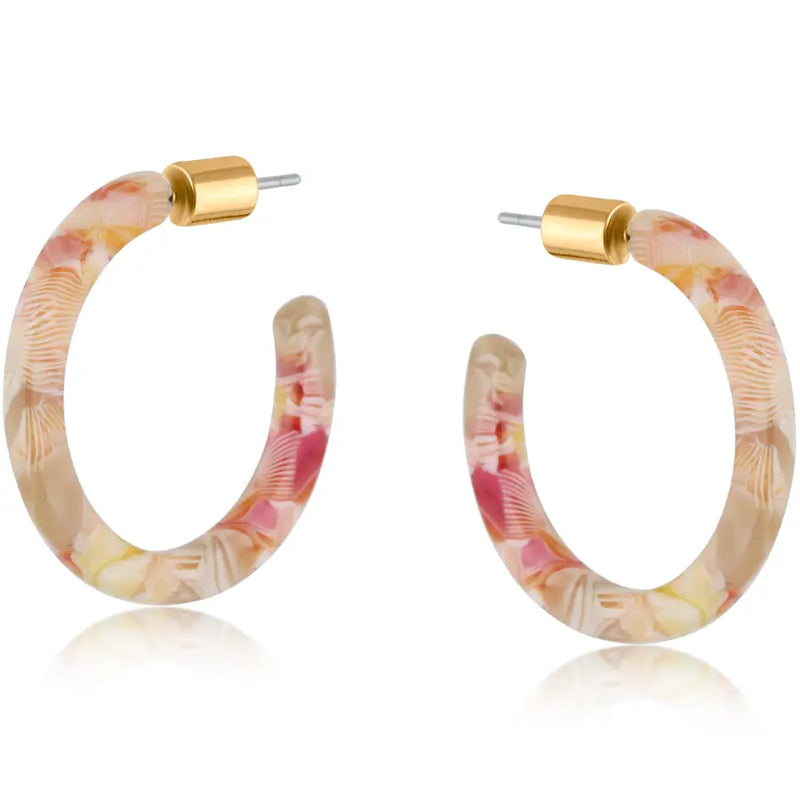 Sylvia Resin Hoop Earrings