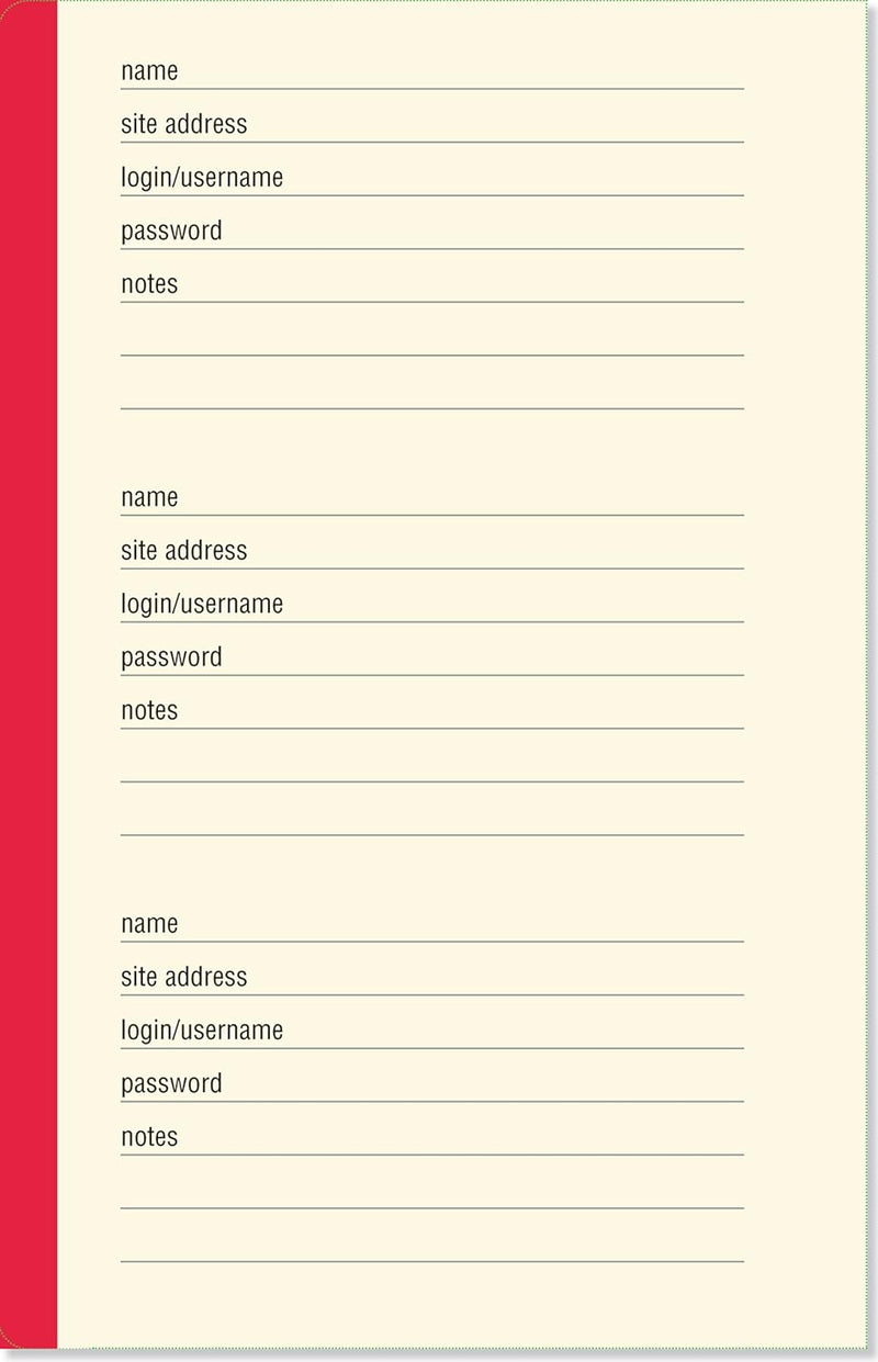 The Personal Internet Address & Password Logbook