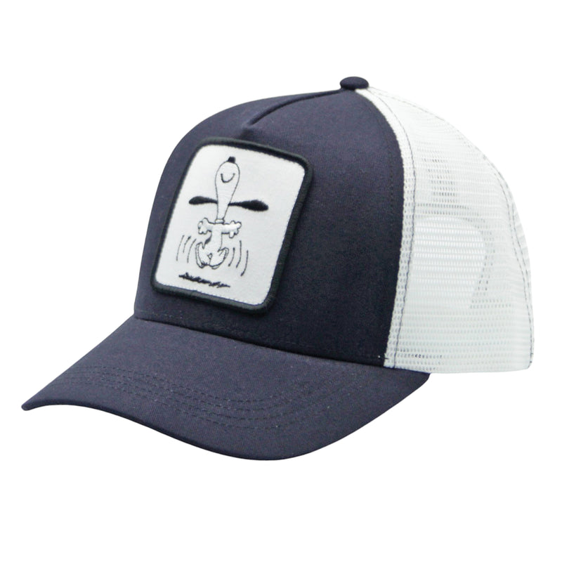 Snoopy Jiggy Trucker Hat in Navy