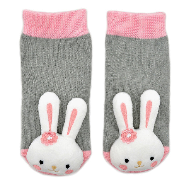 Pink Bunny Boogie Toes Rattle Socks