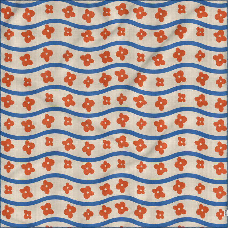 Posh Wave Microfiber Beach Blanket