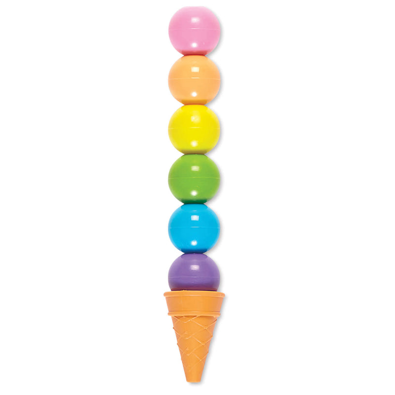 Rainbow Scoops Stacking Erasable Crayons + Scented Eraser