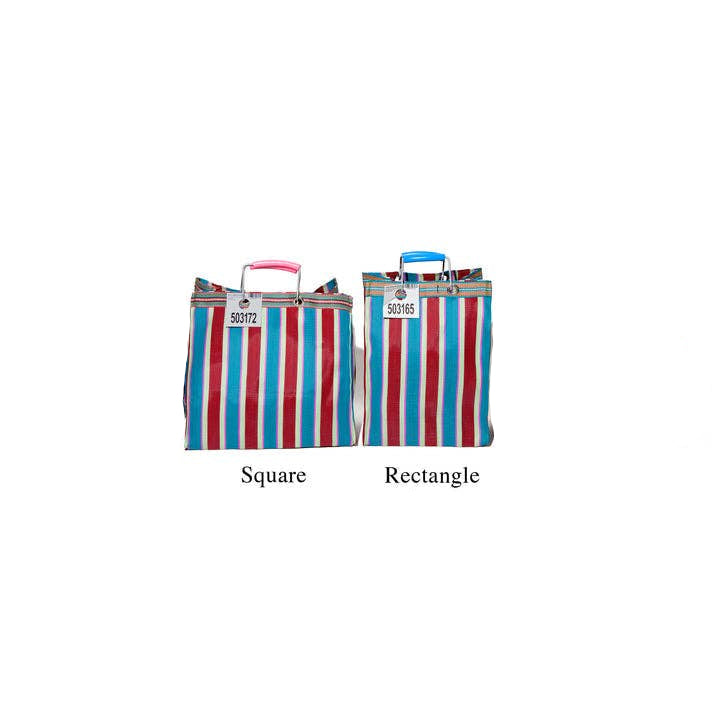 Rectangular Recycled Plastic Bag - Striped