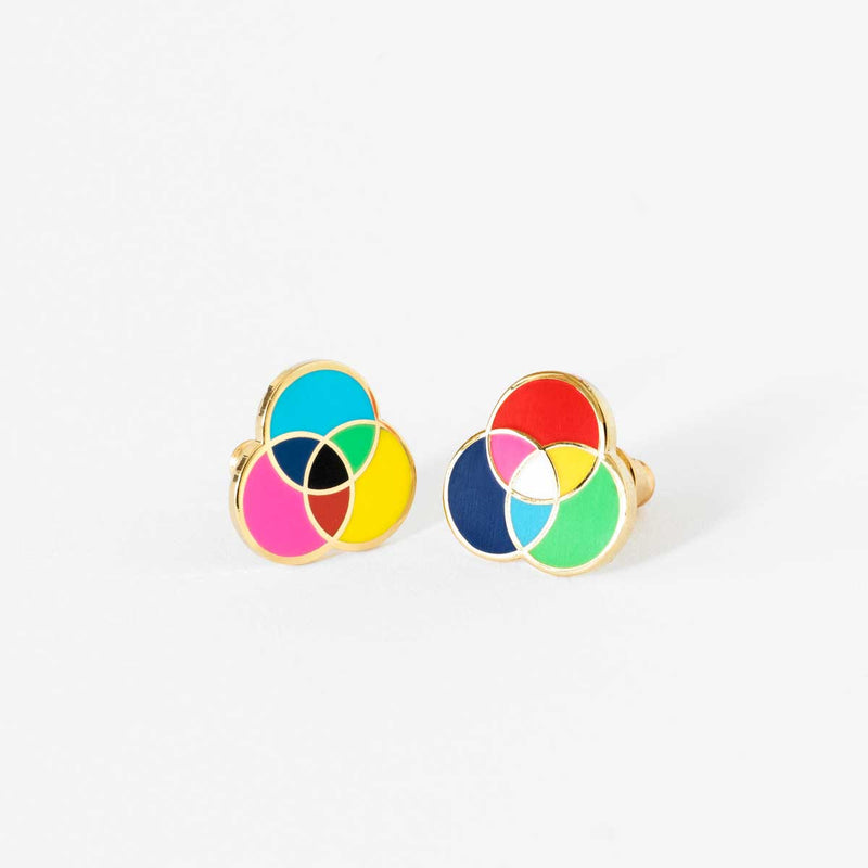 RBG & CMYK Stud Earrings