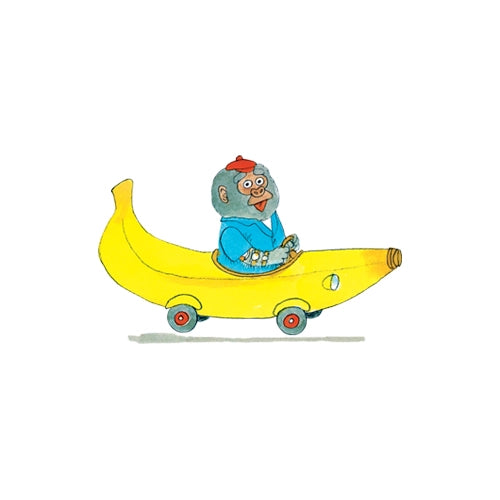 Bananas Gorilla + Car Richard Scarry Tattoo Pair