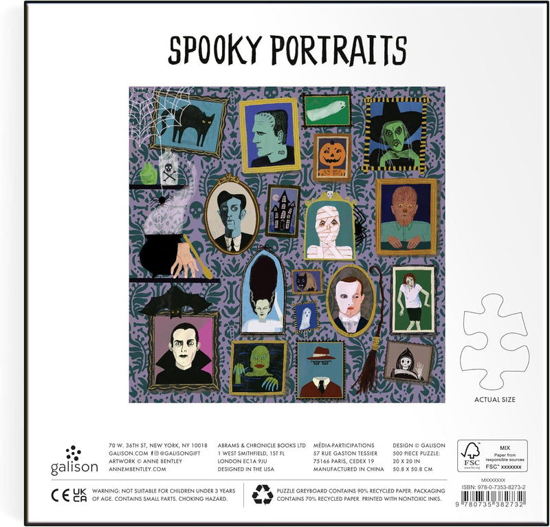 Spooky Portraits Foil 500 Piece Puzzle