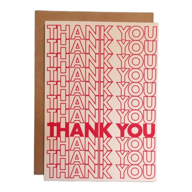 Bold Red Thank You Card