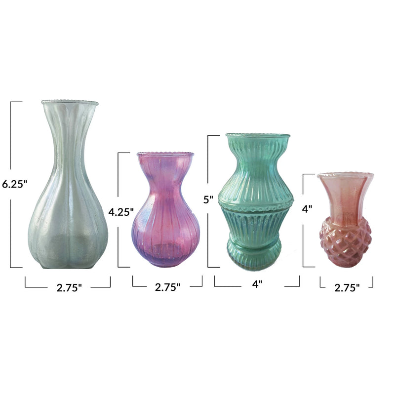 Debossed Glass Vase