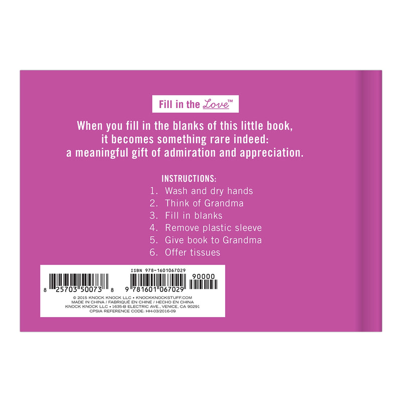 What I Love About Grandma - Fill in the Love Gift Book