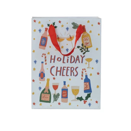 Recycled Paper Holiday Sayings Gift Bag