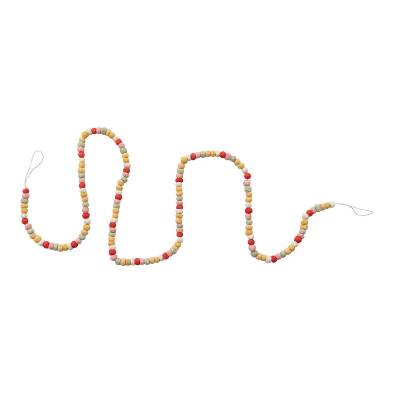 72" Wool Felt Ball Garland