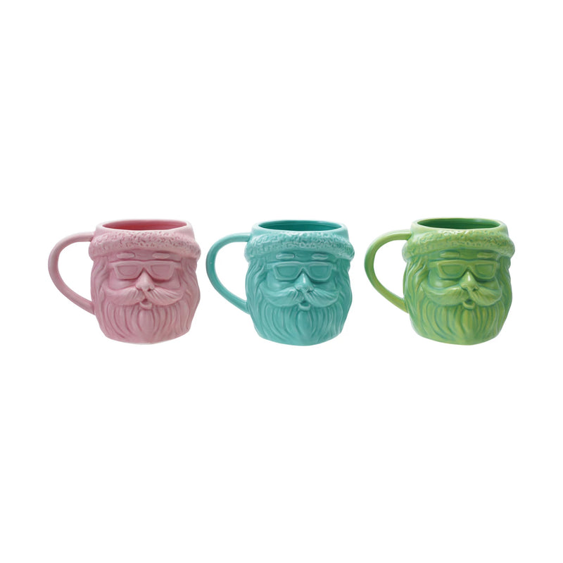 Stoneware Cool Santa Head Mug