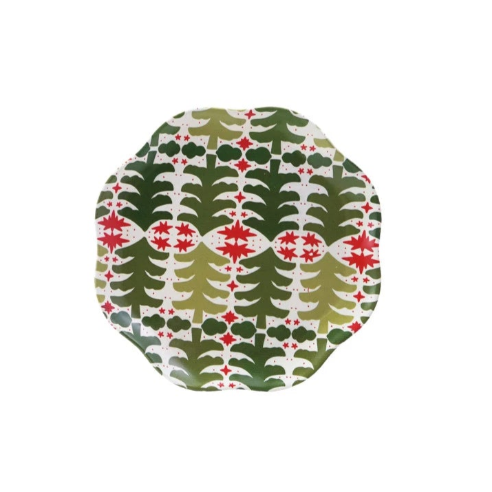 Bamboo Fiber Plate with Seasonal Pattern (2 Styles)