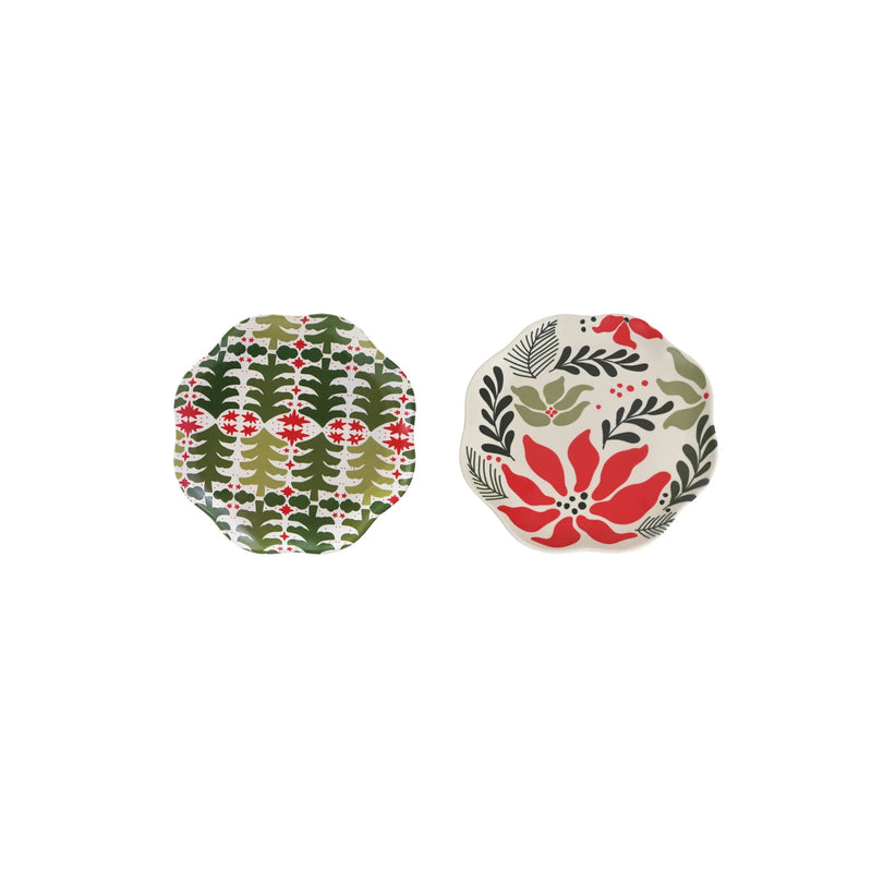 Bamboo Fiber Plate with Seasonal Pattern (2 Styles)