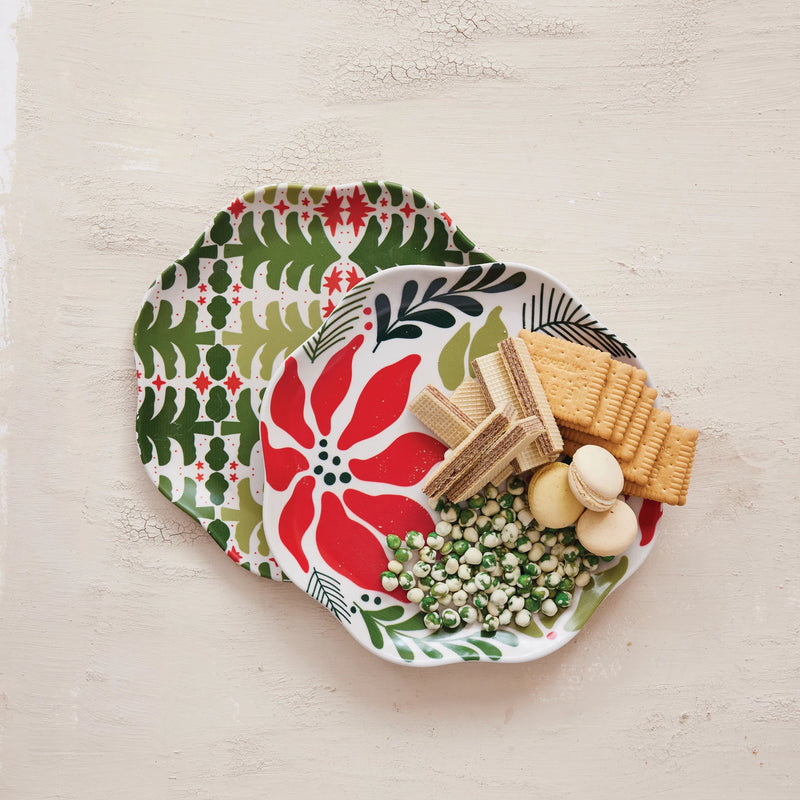 Bamboo Fiber Plate with Seasonal Pattern (2 Styles)