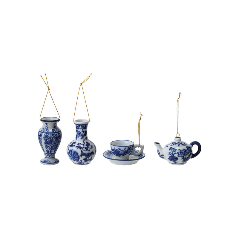 Stoneware Vase/Teapot/Teacup Ornament (Assorted)